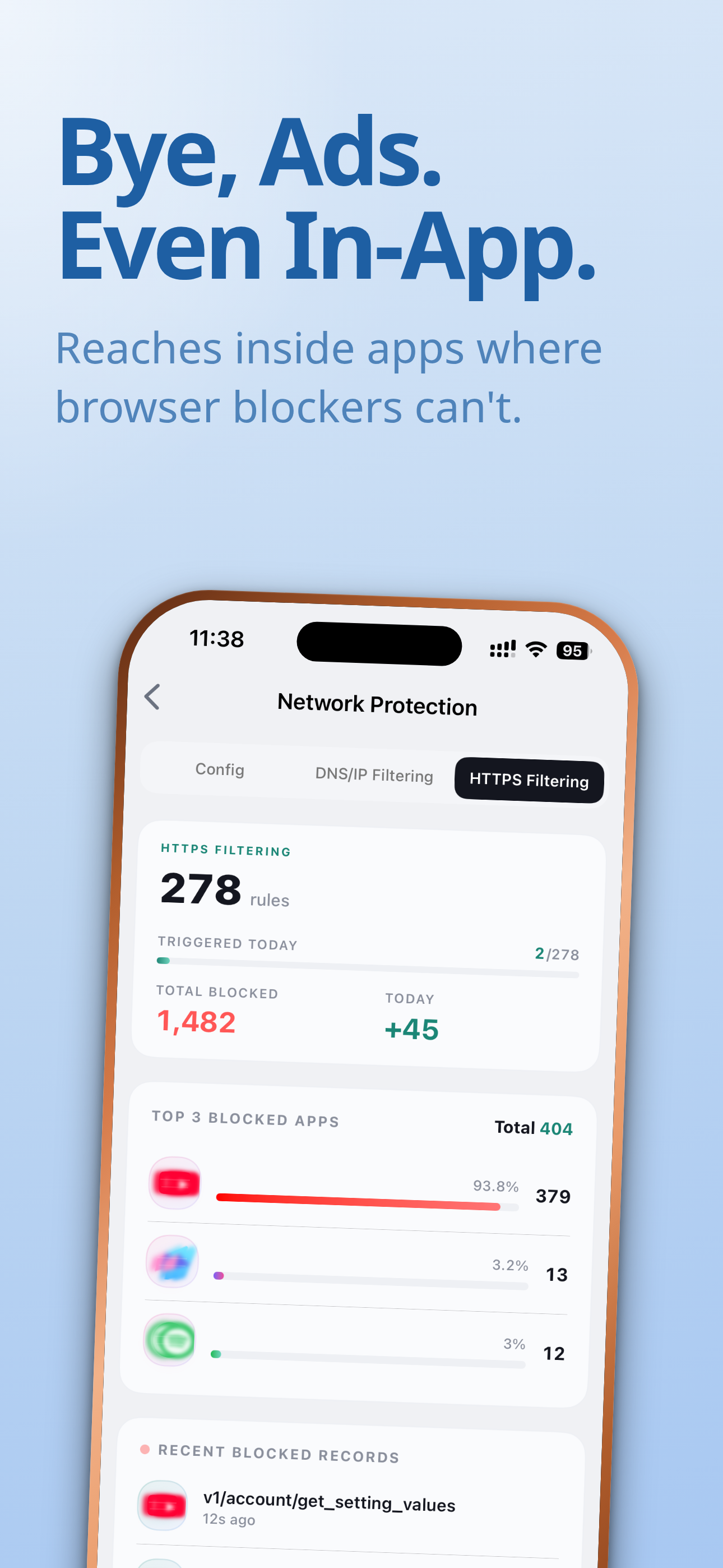 DPN HTTPS filter in-app ad filtering screen